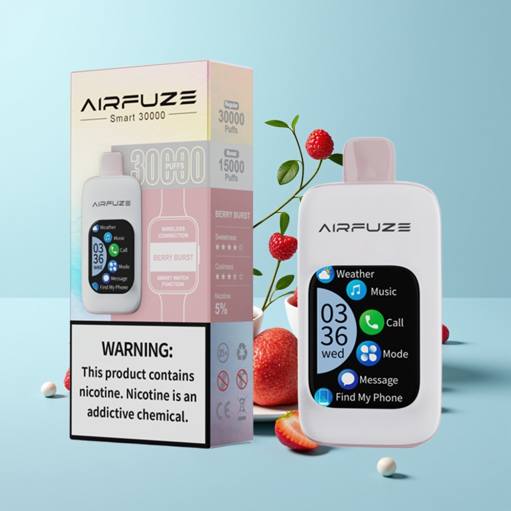 AirFuze Smart 30000 Puffs Disposable Pod Berry Burst 900mAh Type-C Touch Screen
