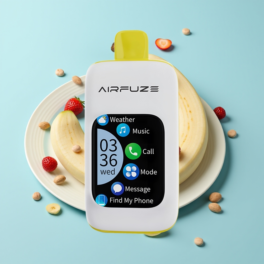 AirFuze Smart 30000 Puffs Disposable Pod with 2.01" Touch Screen & Type-C Strawberry Banana