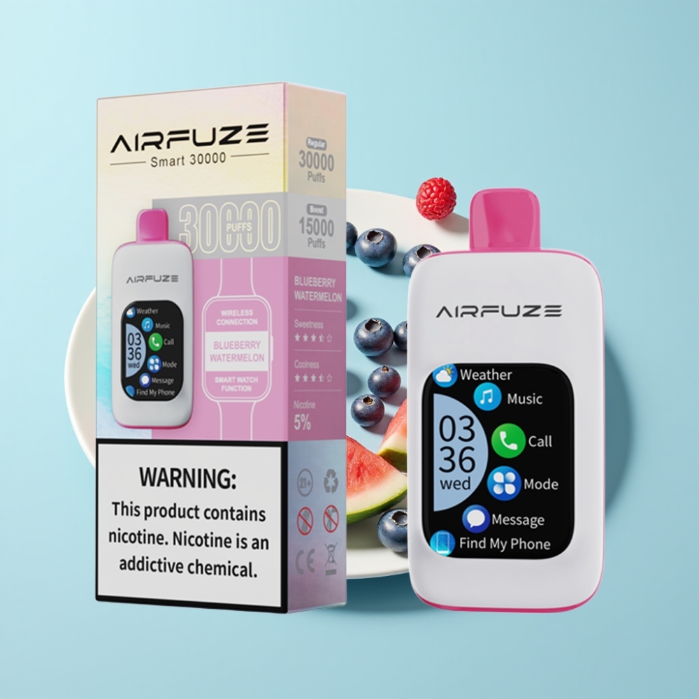 AirFuze Smart 30000 Puffs Disposable Vape Blueberry Watermelon 5% Nicotine 900mAh Type-C