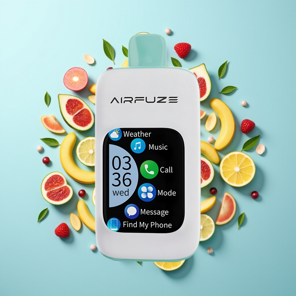 AirFuze Smart 30000 Puffs Disposable Vape Rainbow Fruit Burst with 2.01" Touch Screen & Type-C