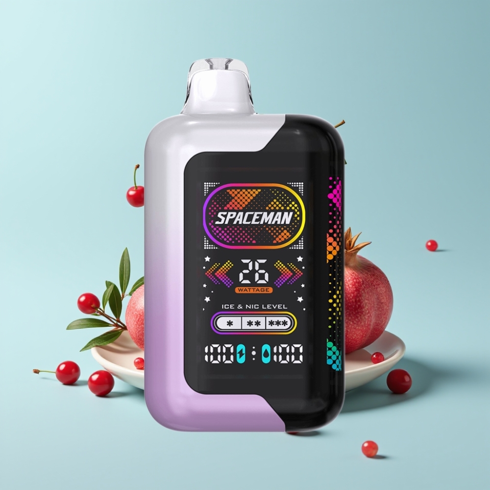 SMOK SPACEMAN SP40000 Zero Nicotine Disposable Cherry Pomegranate 20ml 1000mAh 2.28" Screen Dual Coil