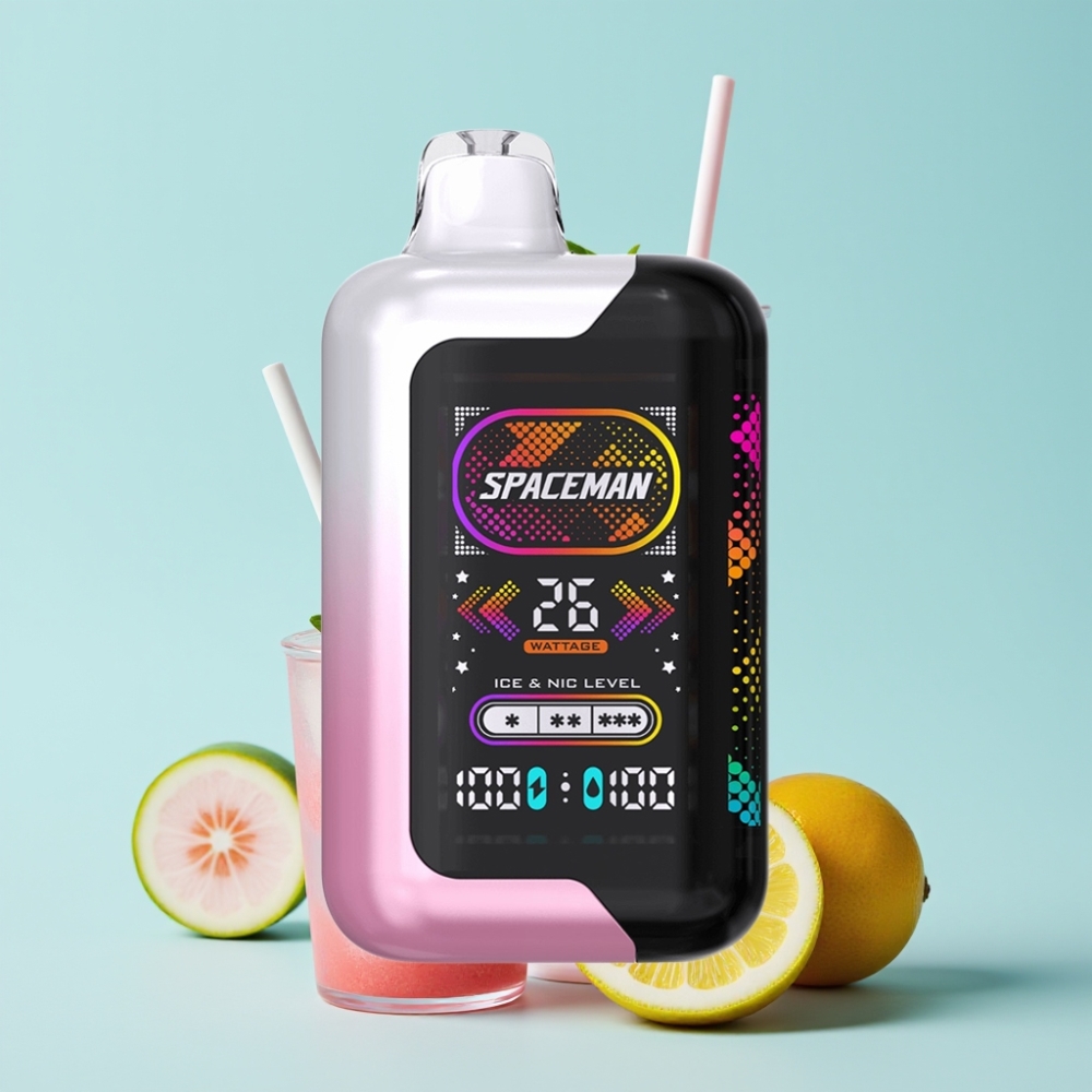SMOK SPACEMAN SP40000 Zero Nicotine Disposable Pink Lemonade 20mL 1000mAh LED Screen