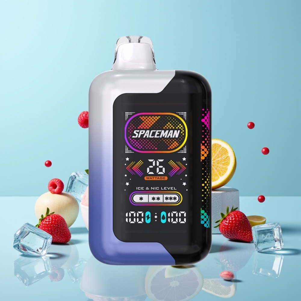 SMOK SPACEMAN SP40000 Zero Nicotine Disposable Vape Blue Razz Ice 20ml 1000mAh 40000 Puffs