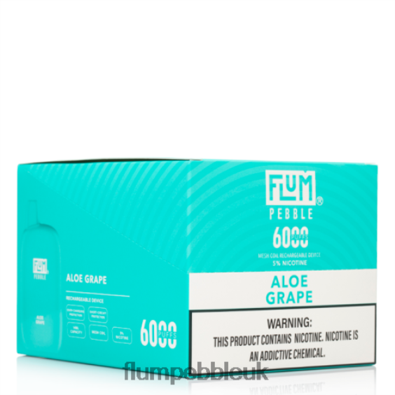 FLUM PEBBLES 6000 PUFFS 10 PACKS | Flum Pebble London R6464B3 Aloe Grape