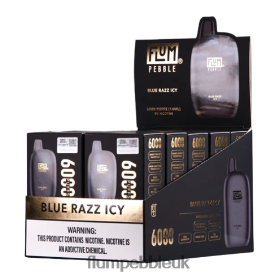 FLUM PEBBLES 6000 PUFFS 10 PACKS | Flum Pebble Vape Flavors R6464B15 Blue Razz Icy