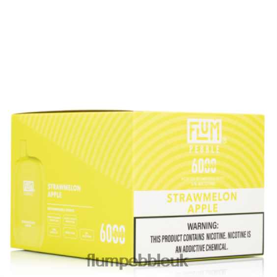 FLUM PEBBLES 6000 PUFFS 10 PACKS | Flum Pebbles Bulk R6464B79 Strawmelon Apple